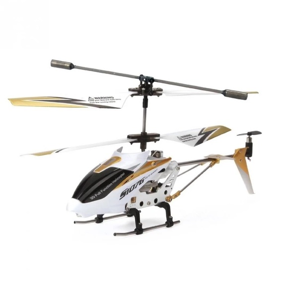 SYMA S107 Metal Series Gyro 3 Channel Infrared RC Mini Helicopter - White Yellow - Picture 1 of 13